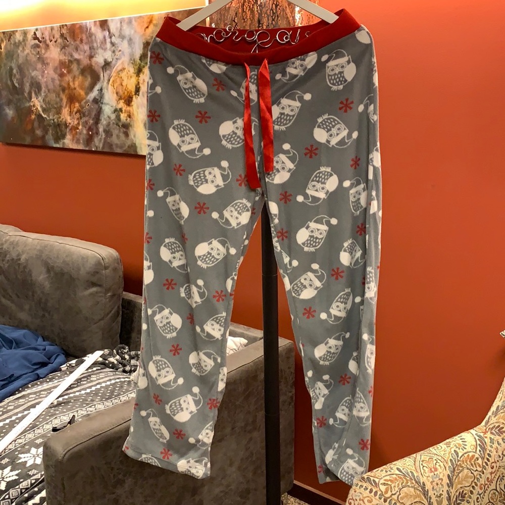 Christmas Owl Pajama Pants! Size Medium (8-10)